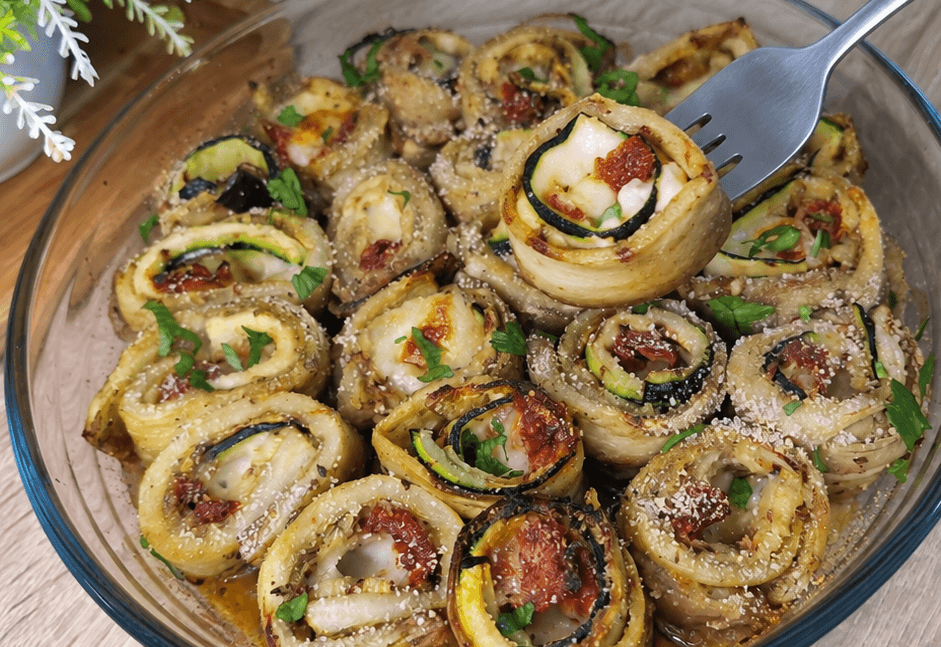Rotolini di melanzane e zucchine