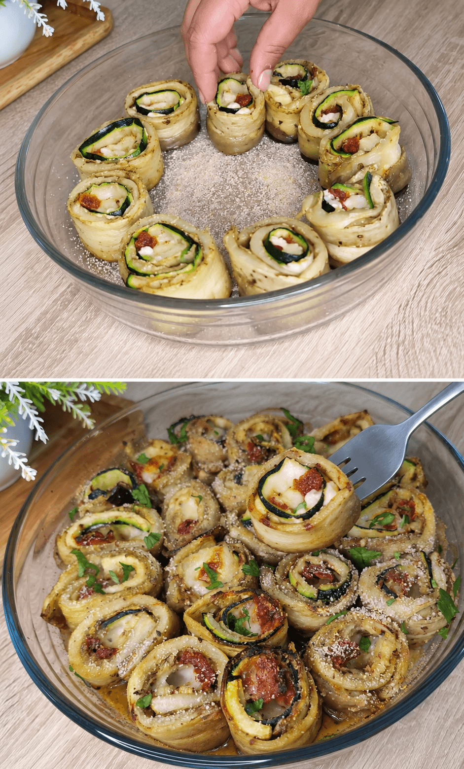 Rotolini di melanzane e zucchine