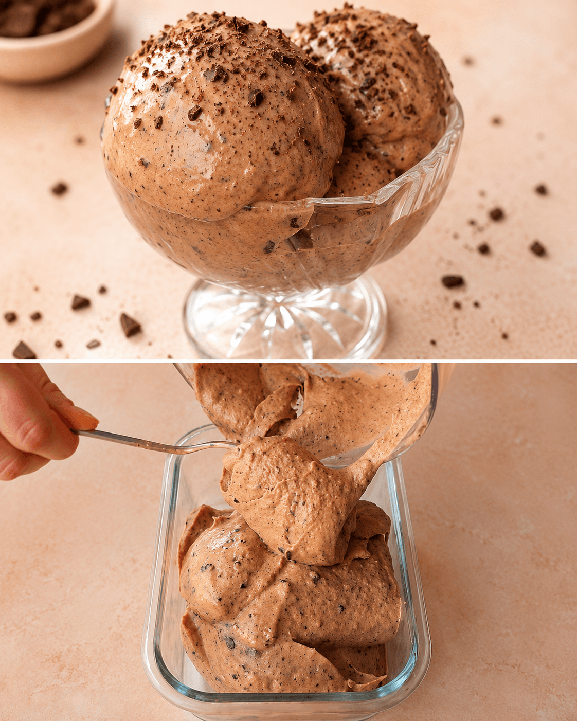 Gelato nocciole e cioccolato