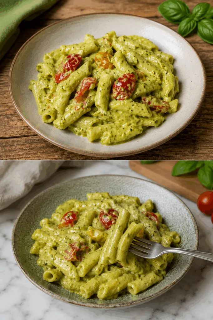 Questa pasta con crema di ricotta e basilico è facile, fresca, veloce e pronta in meno di 30 minuti: proprio perfetta per l’estate!