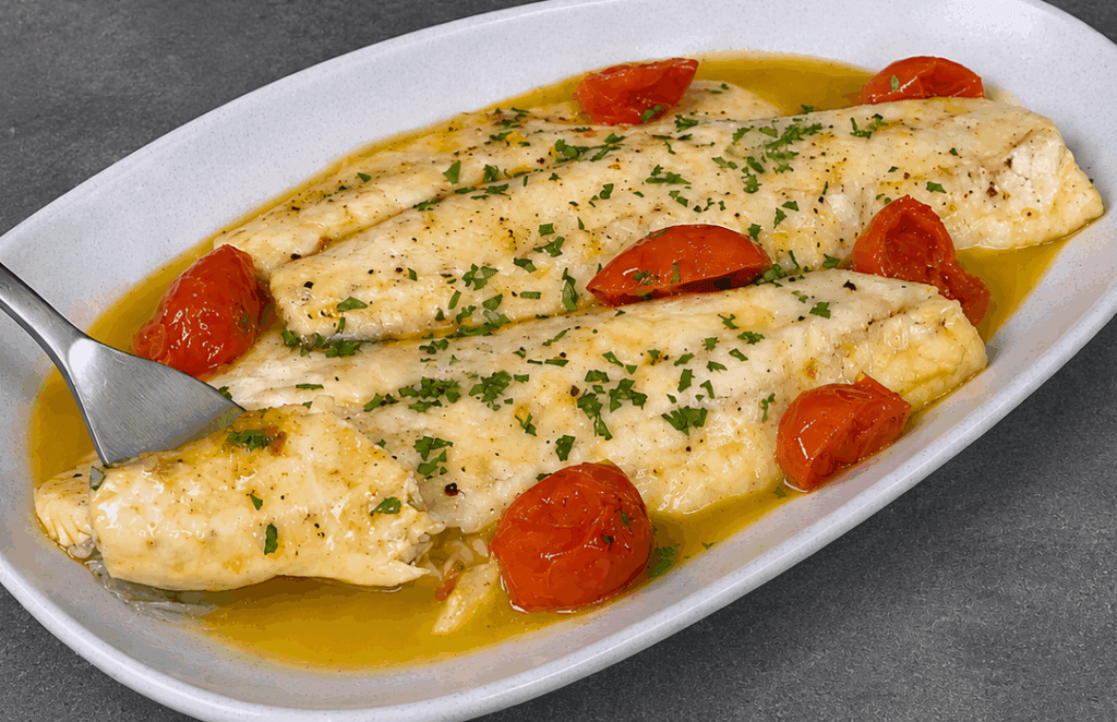 Il trucco del branzino all’acqua pazza è la cottura: cucinato così il pesce resta morbido, saporito e non si secca (ha solo 95 Kcal)!