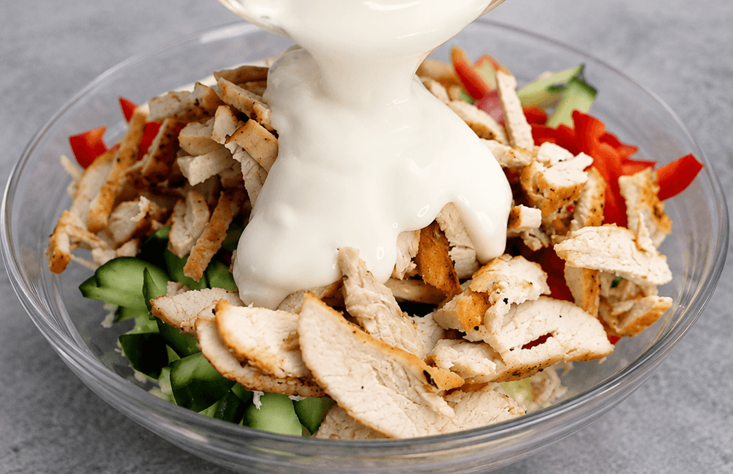 Insalata di pollo e verdure