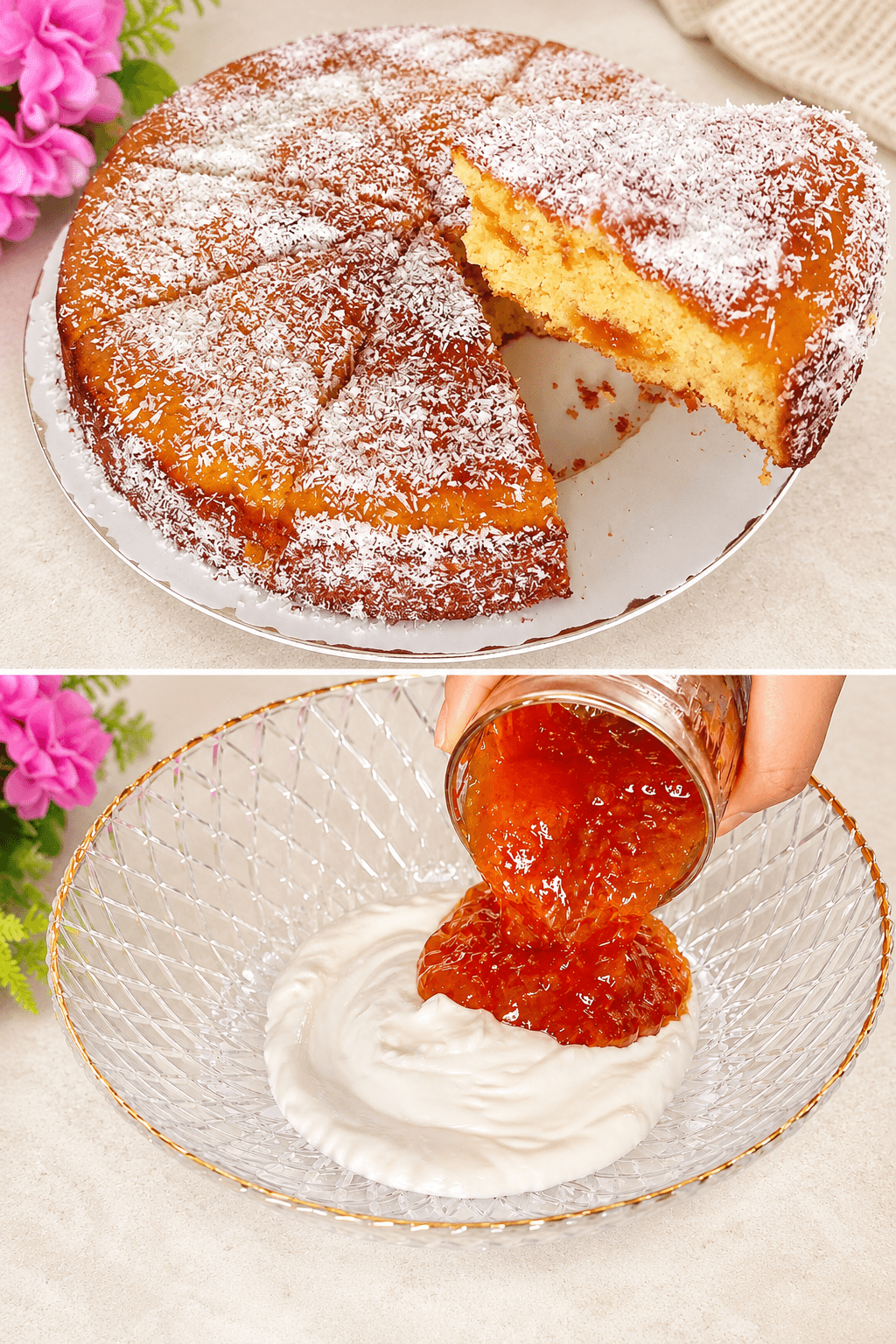 Torta yogurt e marmellata