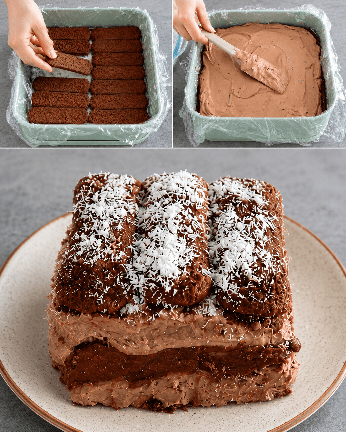 Torta gelato pavesini e crema al cioccolato