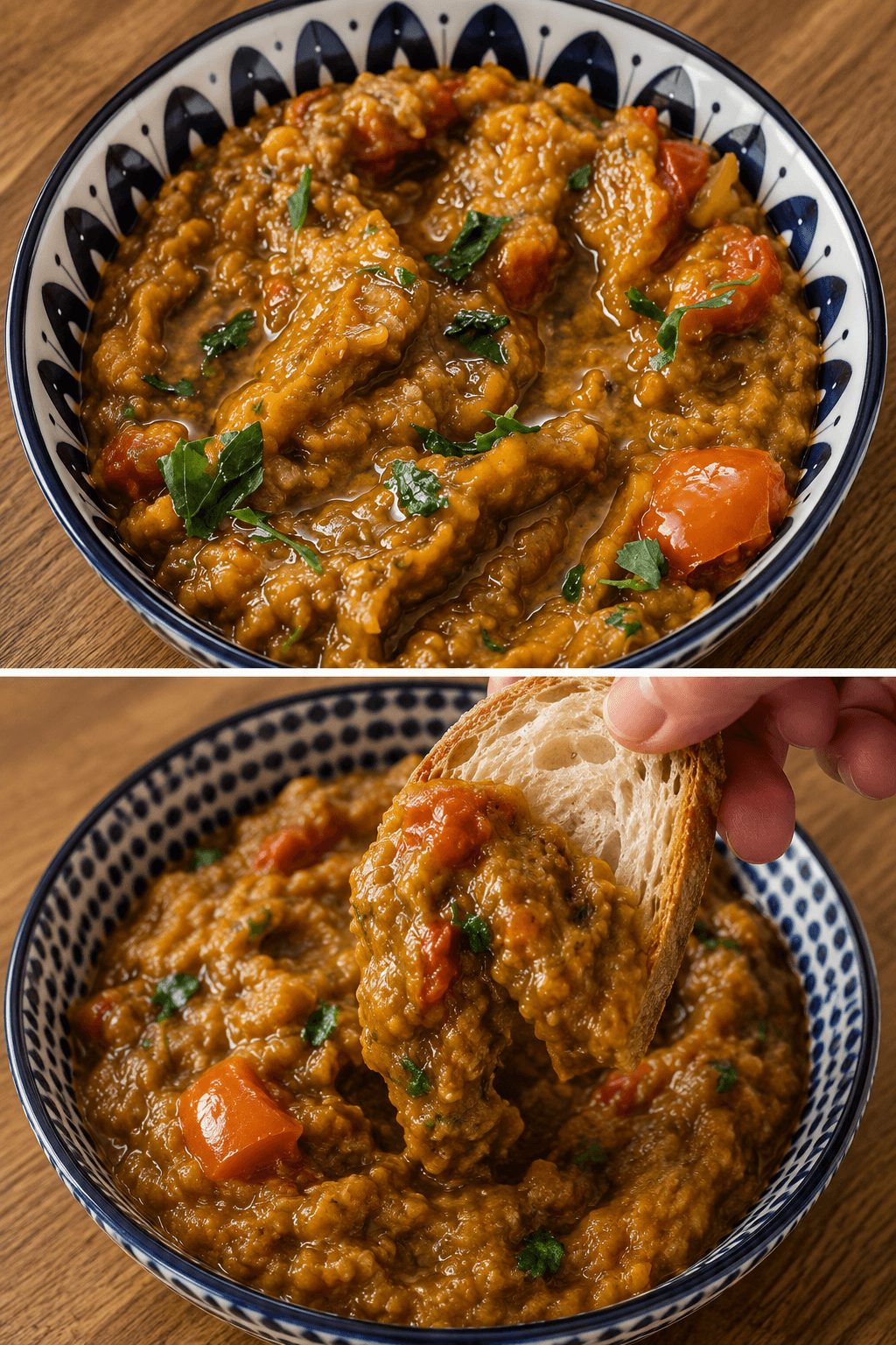 Crema di melanzane e pomodorini