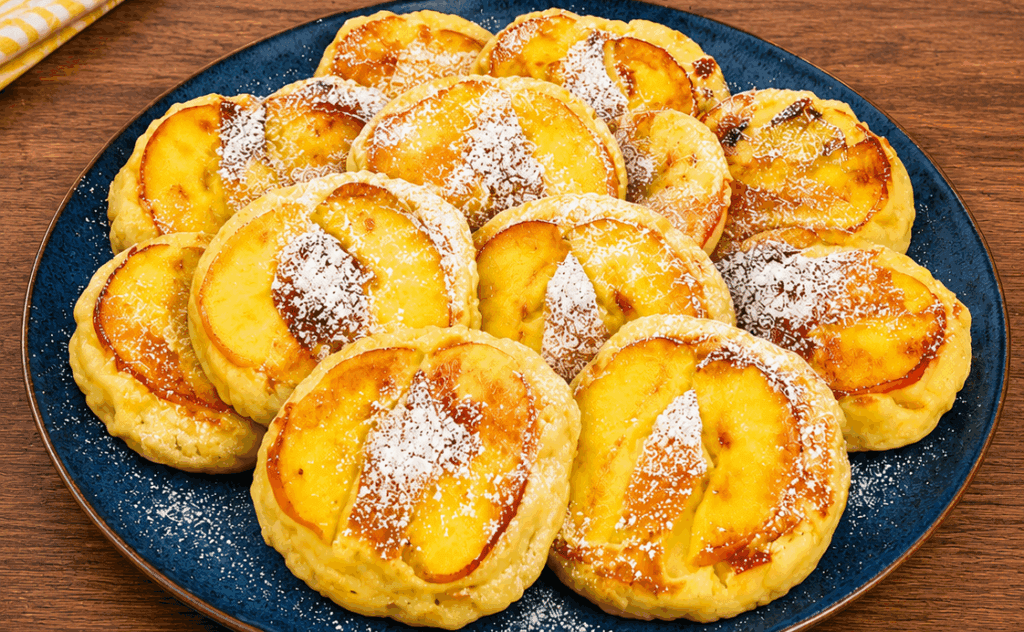 Mele a pezzetti nell’impasto e fettine sopra: queste frittelle vengono carinissime e super buone per una colazione bilanciata a prova di nutrizionista!