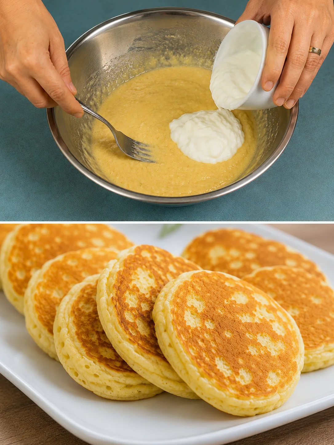 Pancake banana e yogurt