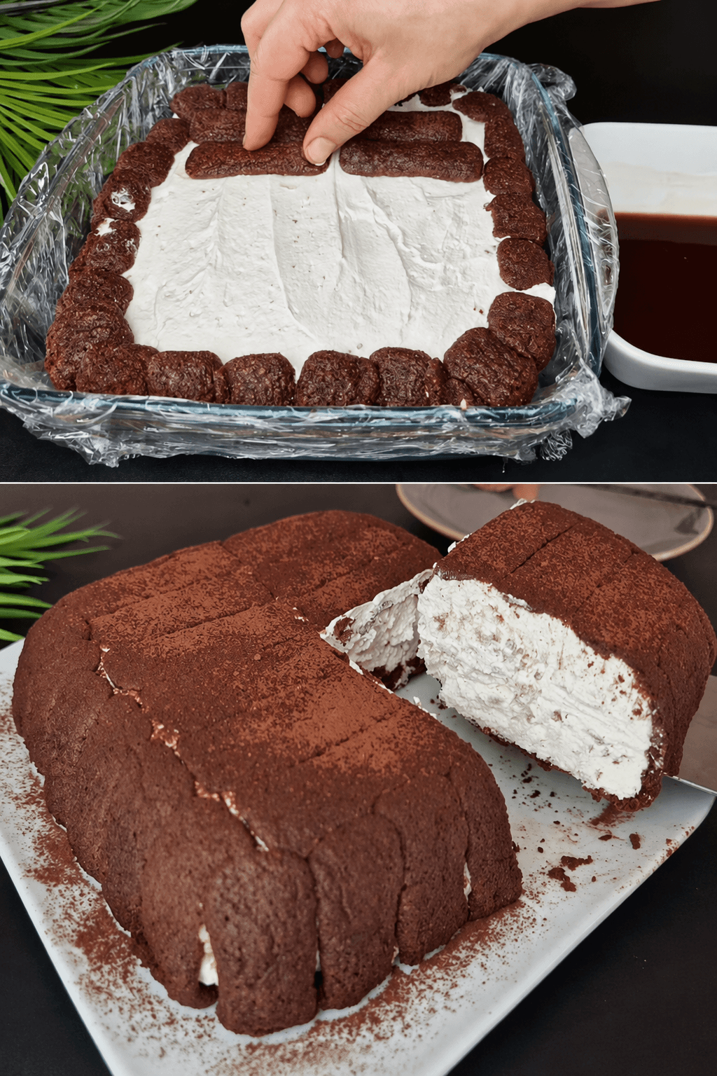 Torta fredda pavesini e crema