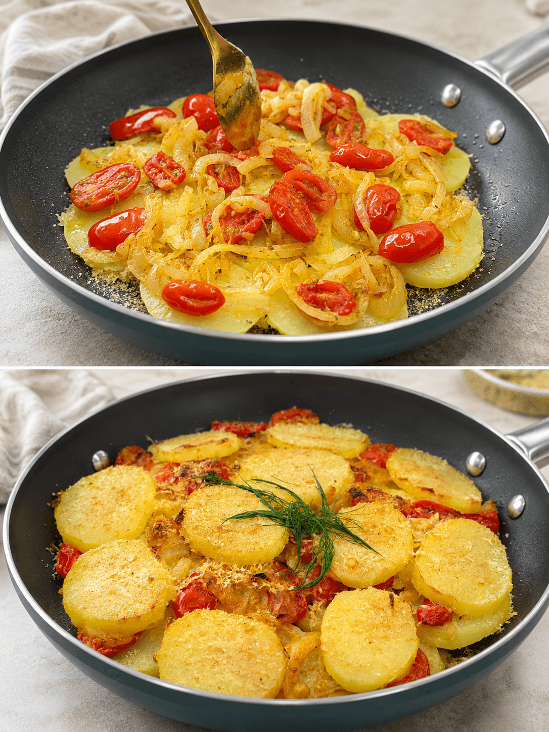 Torta di patate e pomodorini