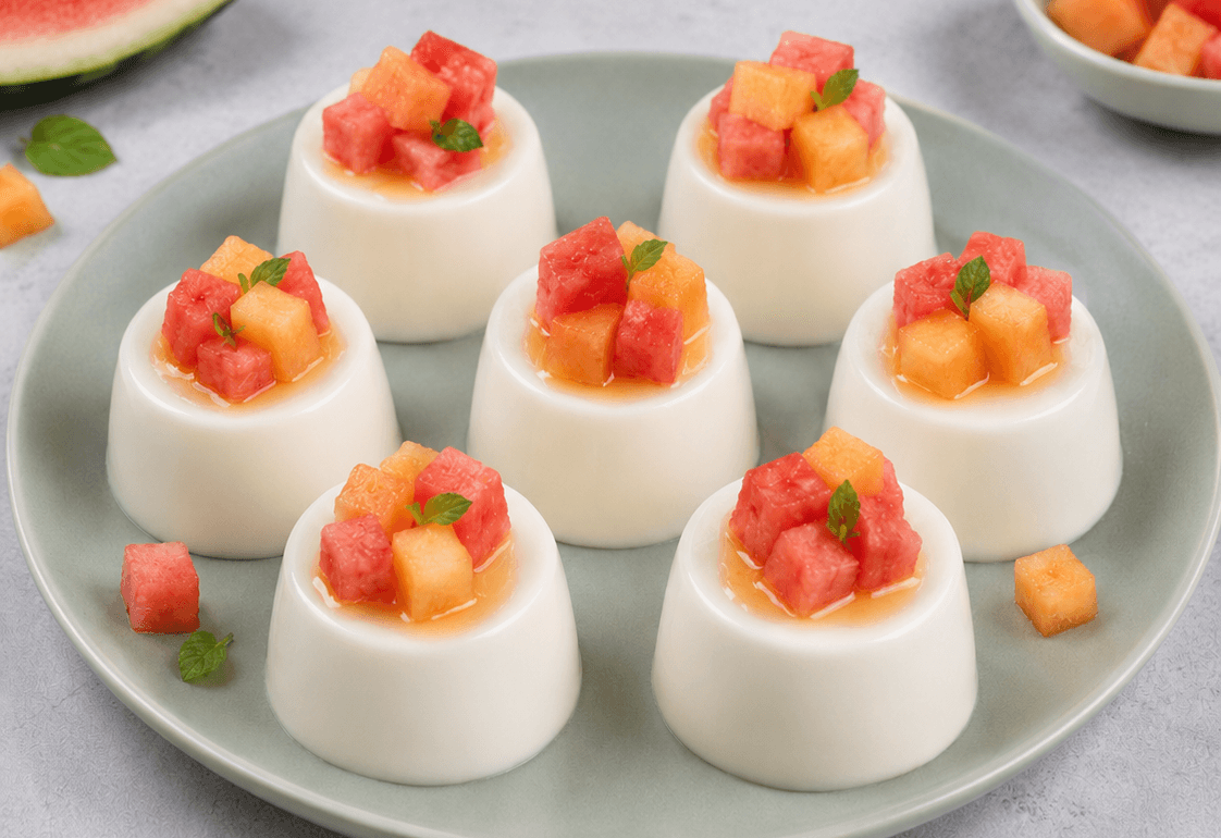 Budino allo yogurt e frutta