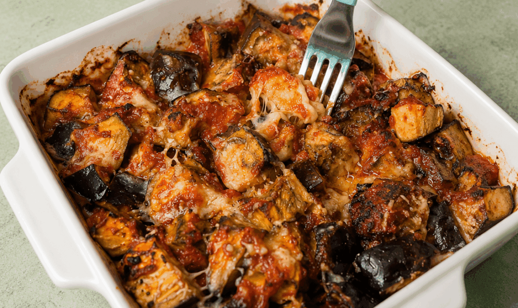 Sembrano melanzane alla parmigiana, ma si fanno molto più in fretta e senza friggere niente: filanti, saporite e in pochi minuti hai una cena pazzesca