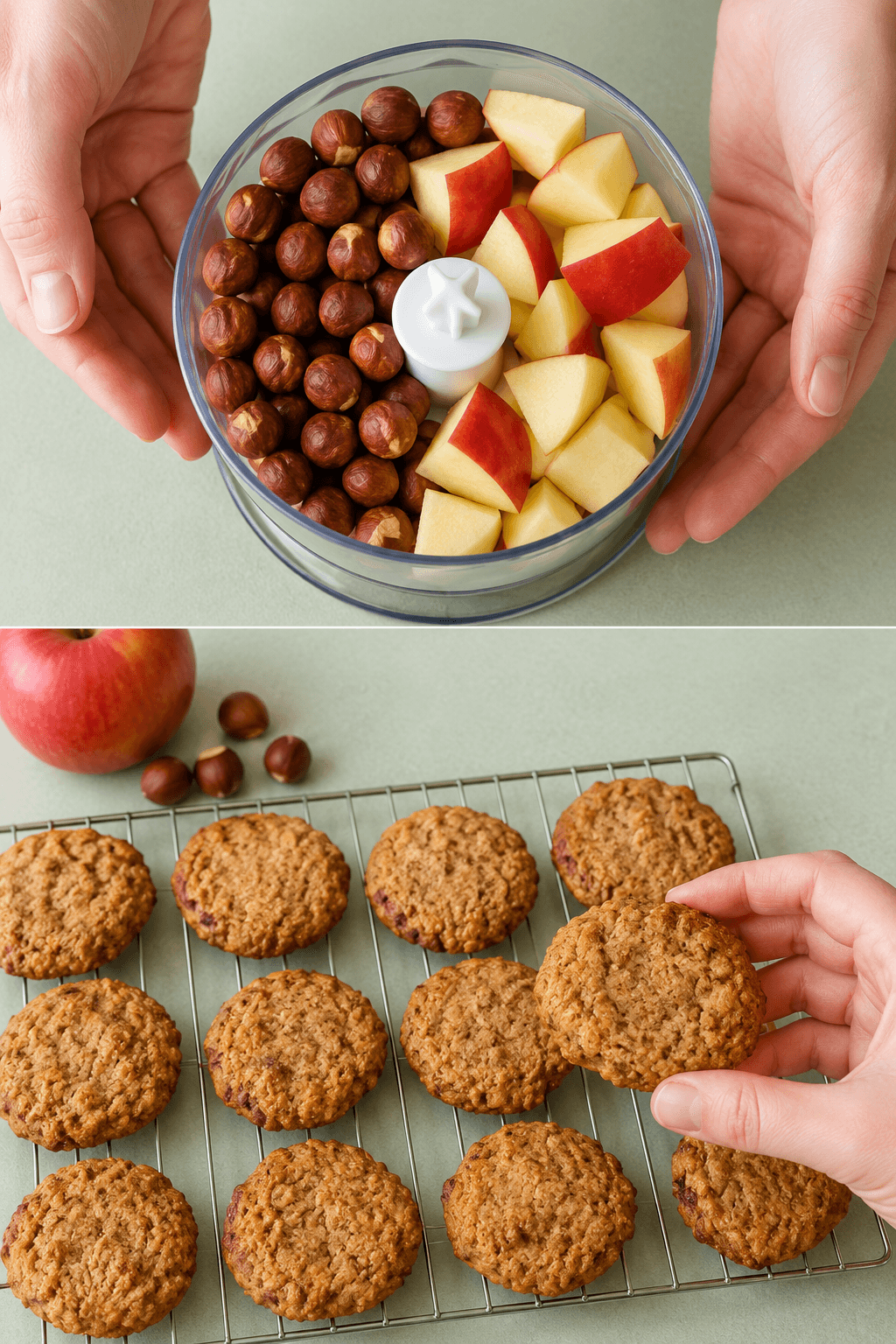 Biscotti mela e nocciole