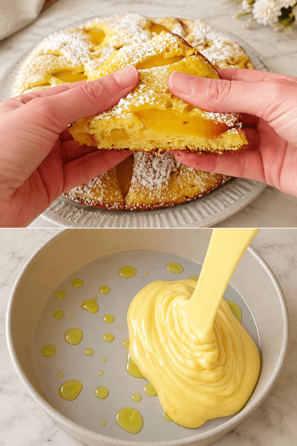 Torta di pesche in padella