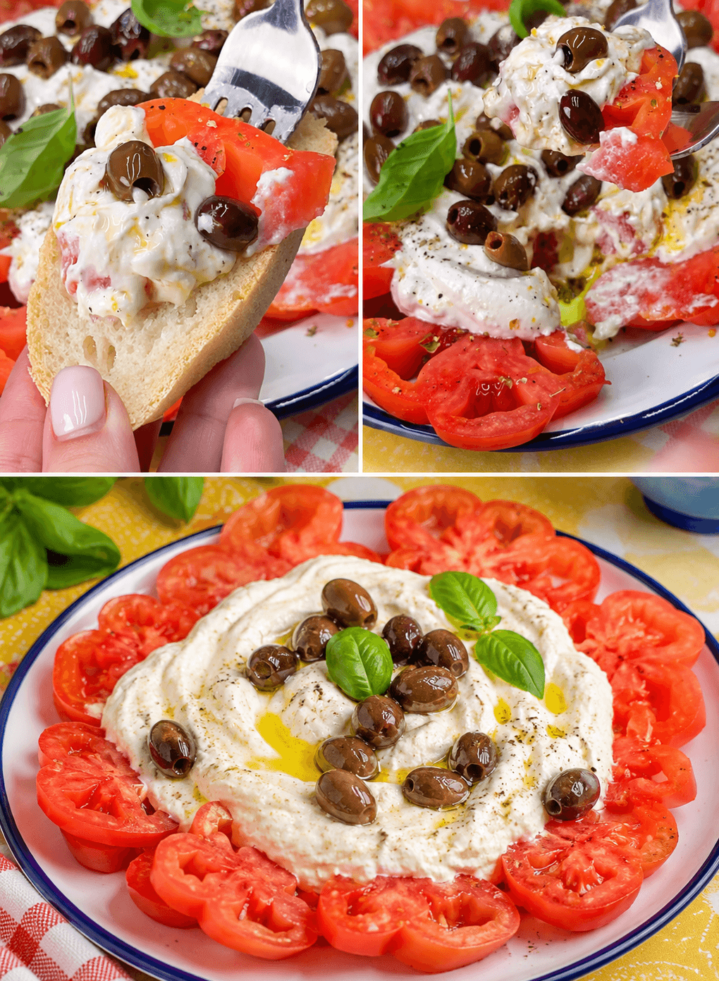 Insalata caprese con feta