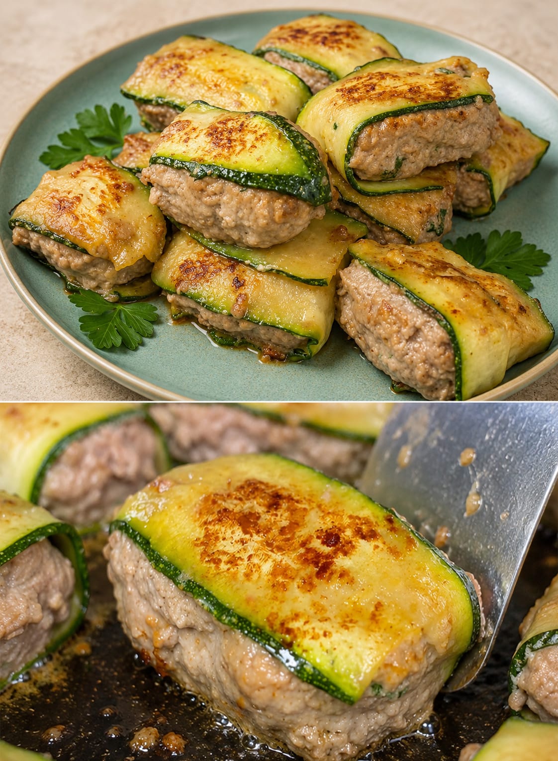 Fagottini di zucchine e carne