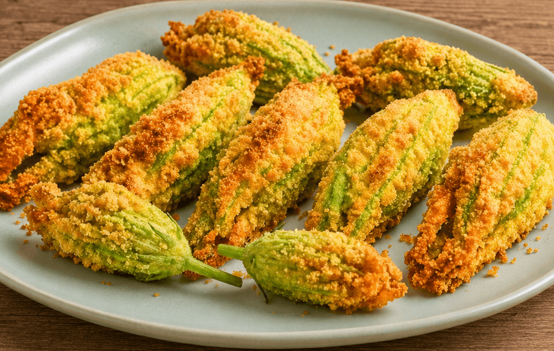 Fiori di zucca al forno