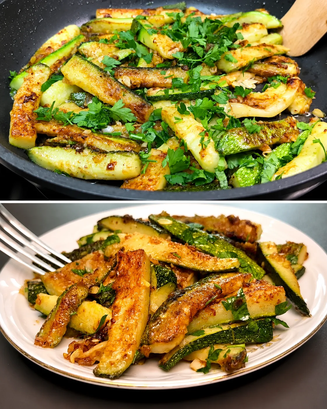 Courgettes à l'ail