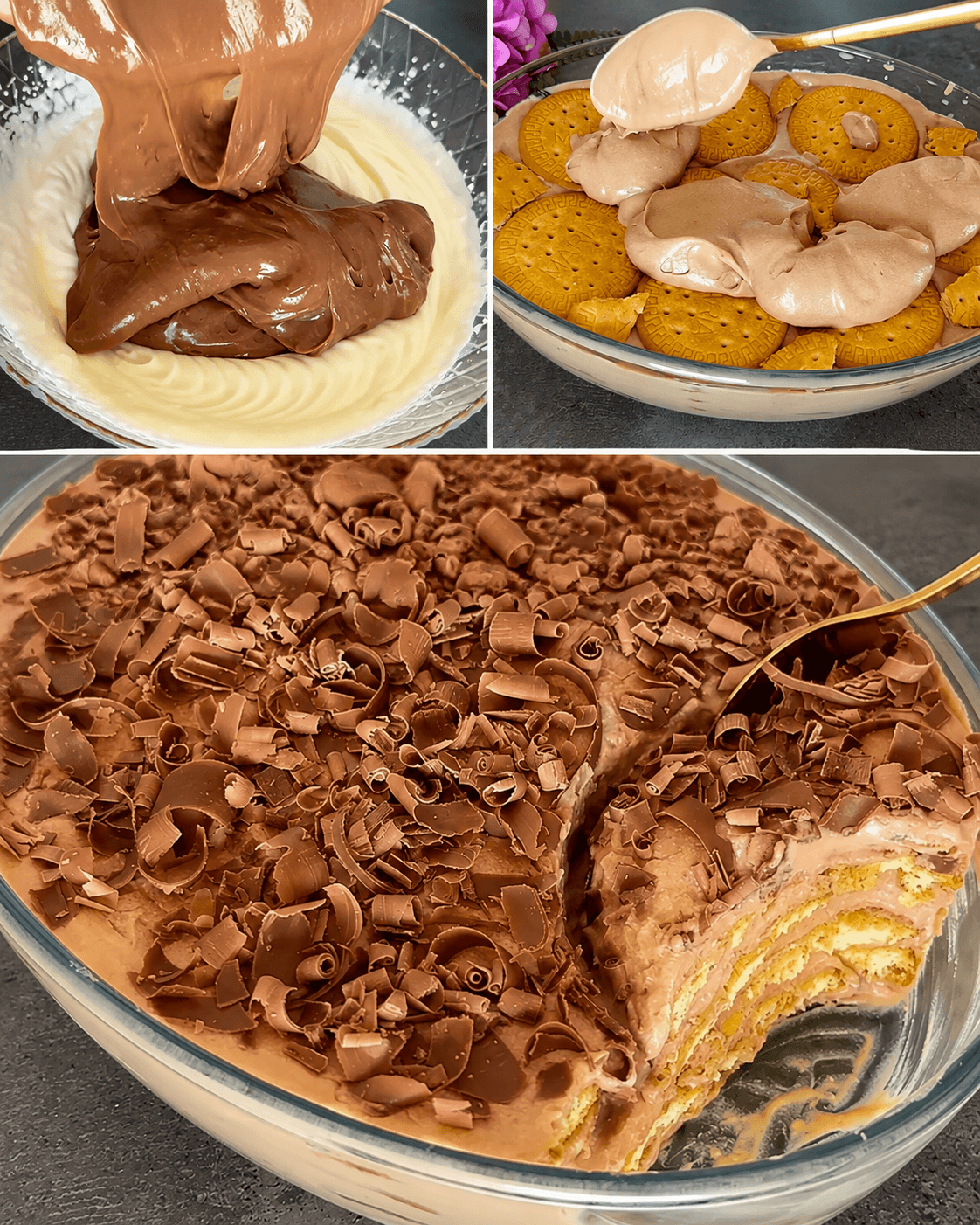 Dessert yogurt e biscotti