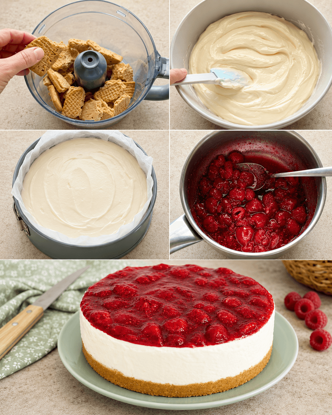 Cheesecake ai lamponi