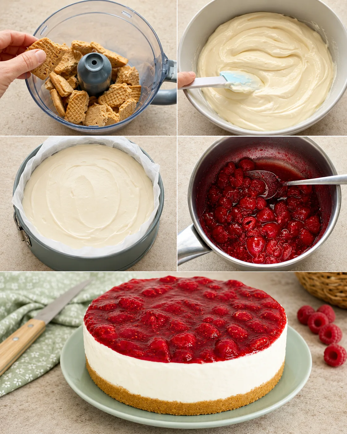 Cheesecake aux framboises