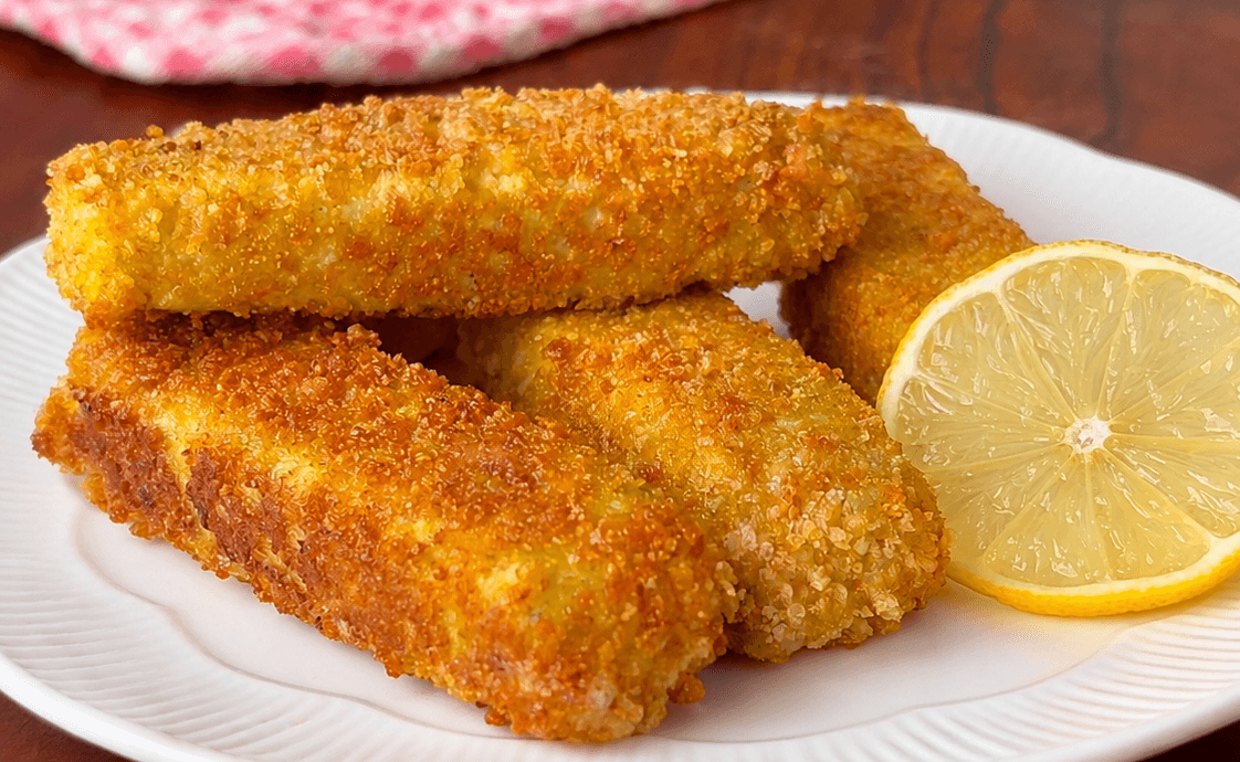 Bastoncini di pesce impanati