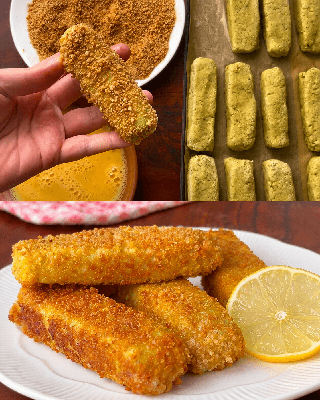 Bastoncini di pesce impanati