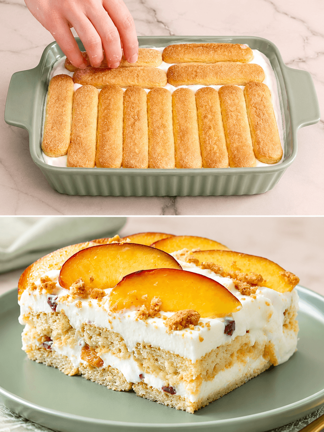 Tiramisù alle pesche