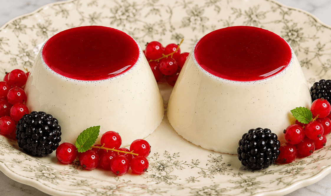 Panna cotta ai frutti di bosco