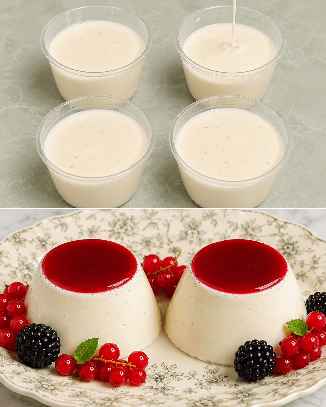 Panna cotta ai frutti di bosco