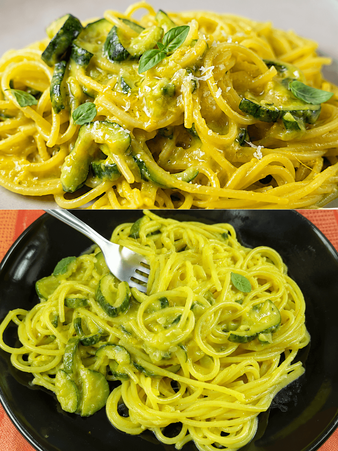 Spaghetti con zucchine e zafferano