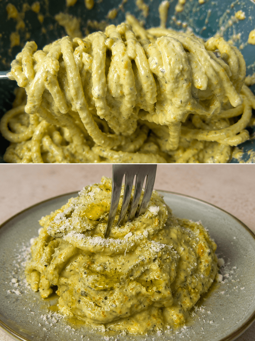 Pasta ai fiori di zucca e ricotta