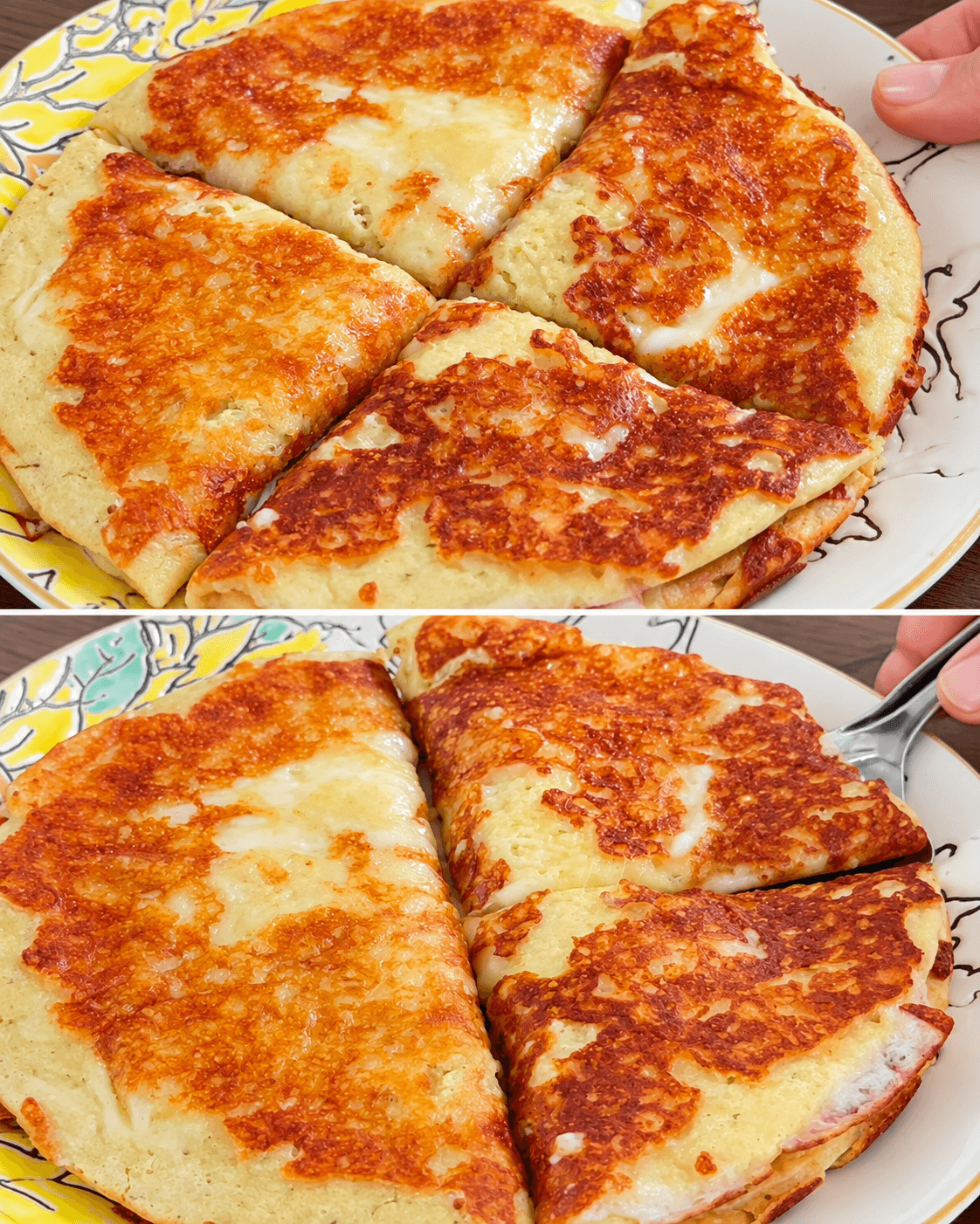 Frittata con fiocchi d’avena, yogurt e mozzarella