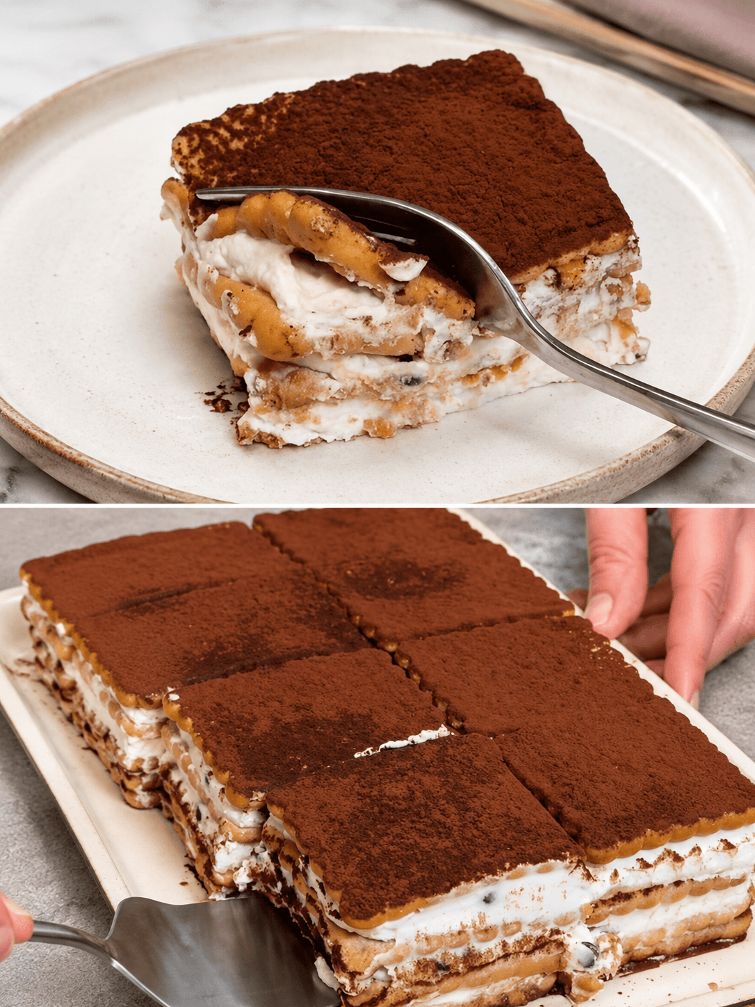 Mattonella fredda al caffè e ricotta