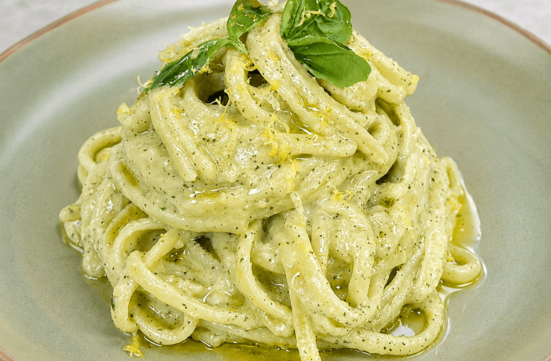 Pasta al pesto di mandorle