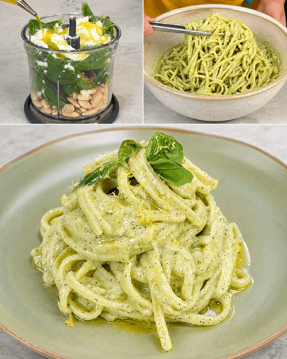 Pasta al pesto di mandorle