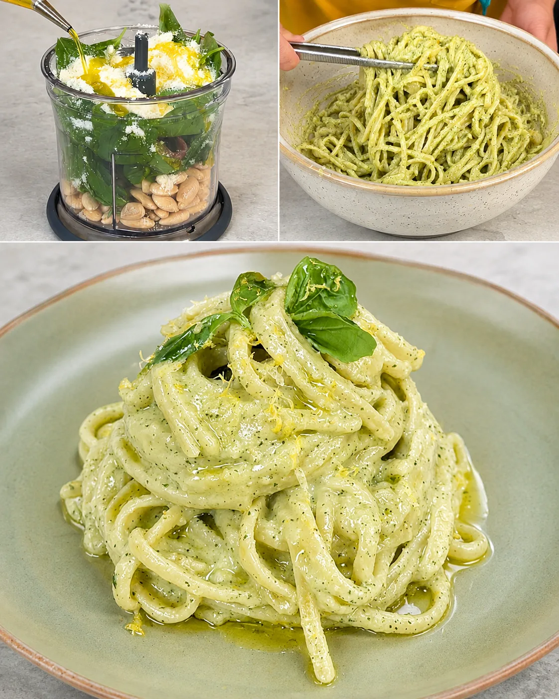 Pâtes au pesto d'amandes