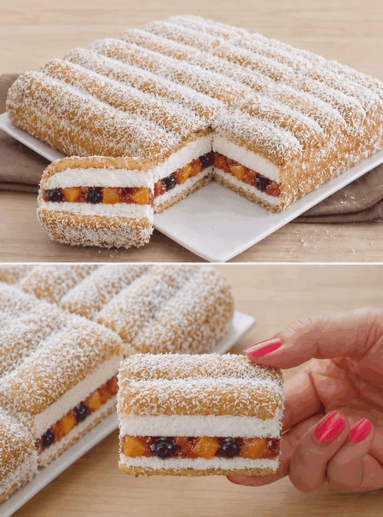 Questa torta fredda è una furbata: niente forno, solo pavesini, crema leggera e frutta estiva a pezzi. Fresca e buonissima!