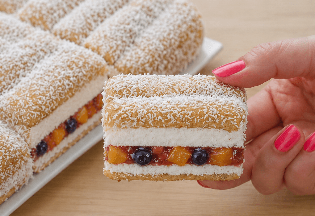 Torta fredda di pavesini e frutta