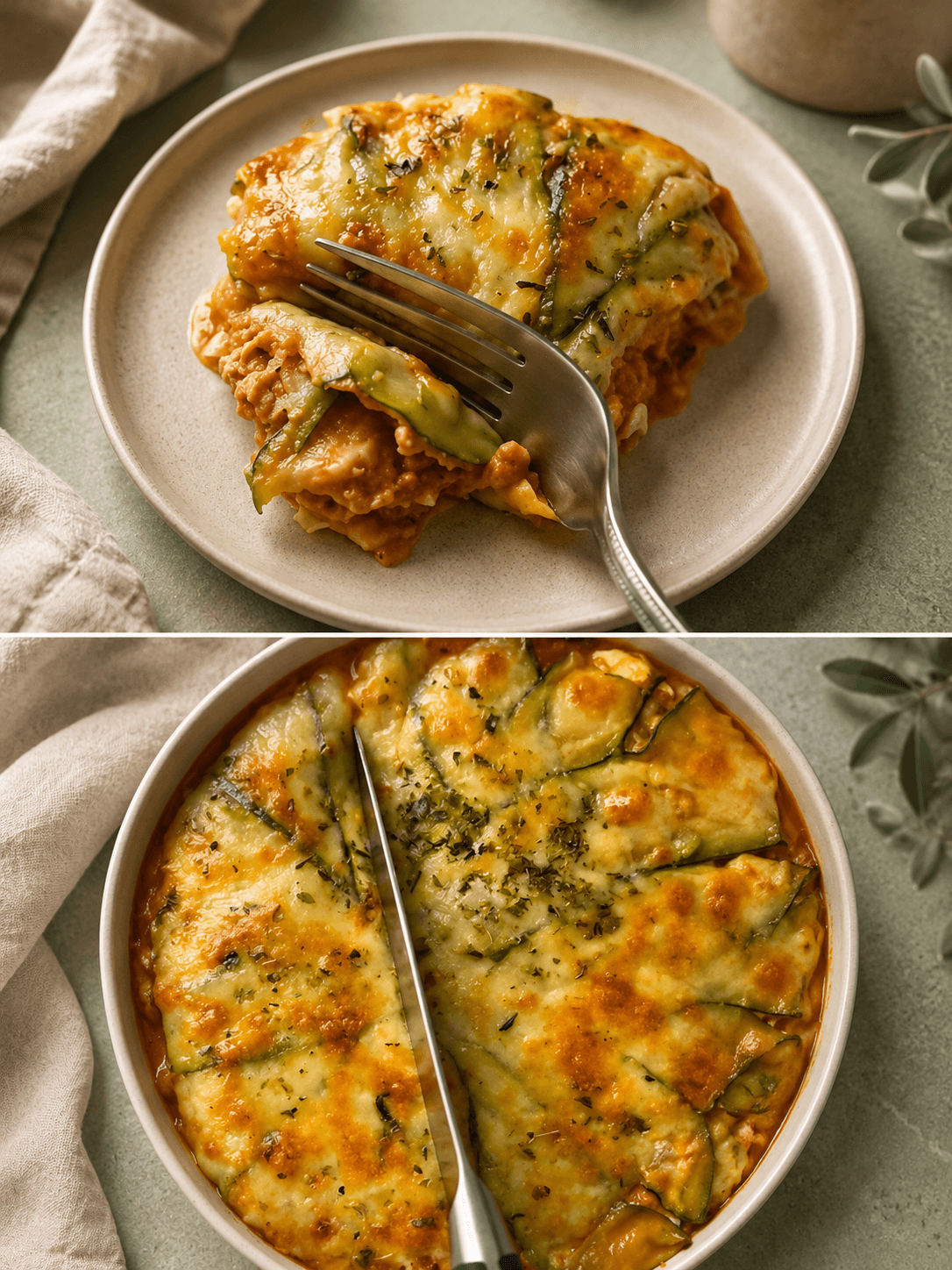 Lasagna di zucchine proteica