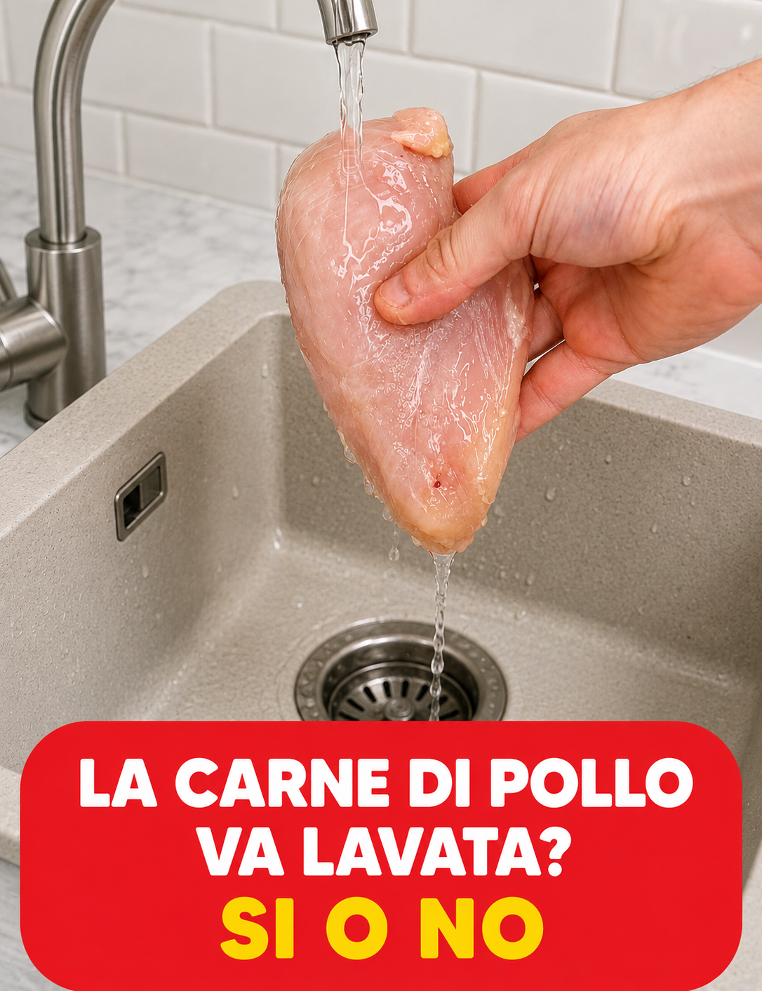 Lavare la carne di pollo?