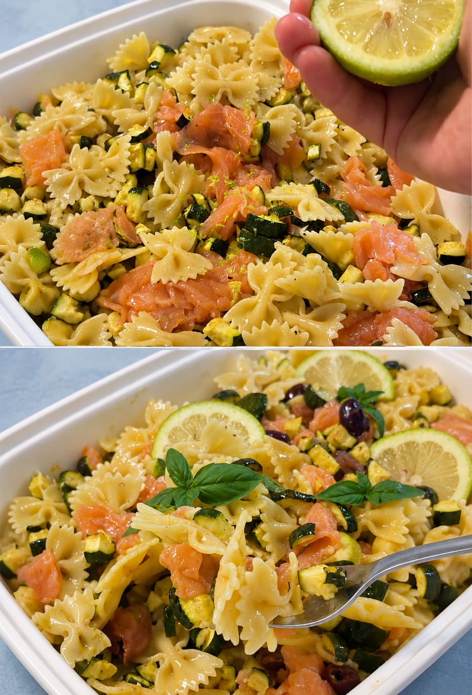 Pasta fredda salmone e zucchine