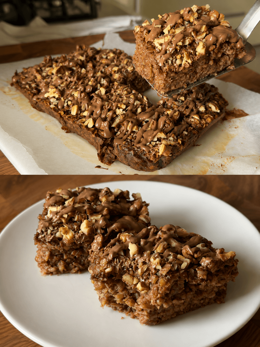 Torta di mele, avena e noci