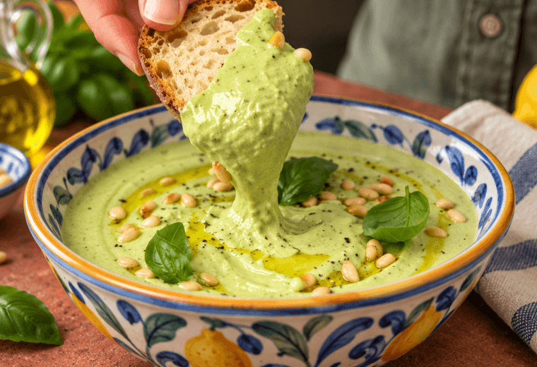 Hummus di ceci al basilico