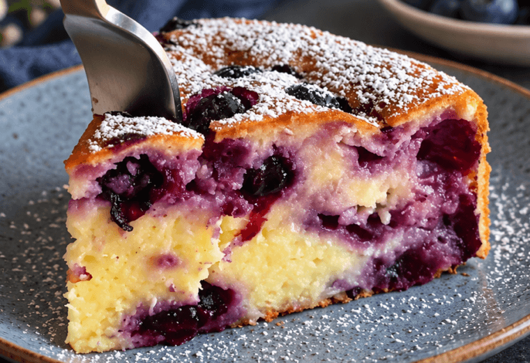 Torta yogurt e mirtilli