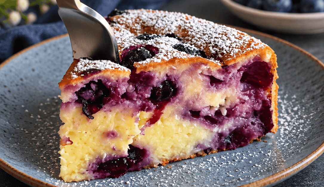 Torta yogurt e mirtilli