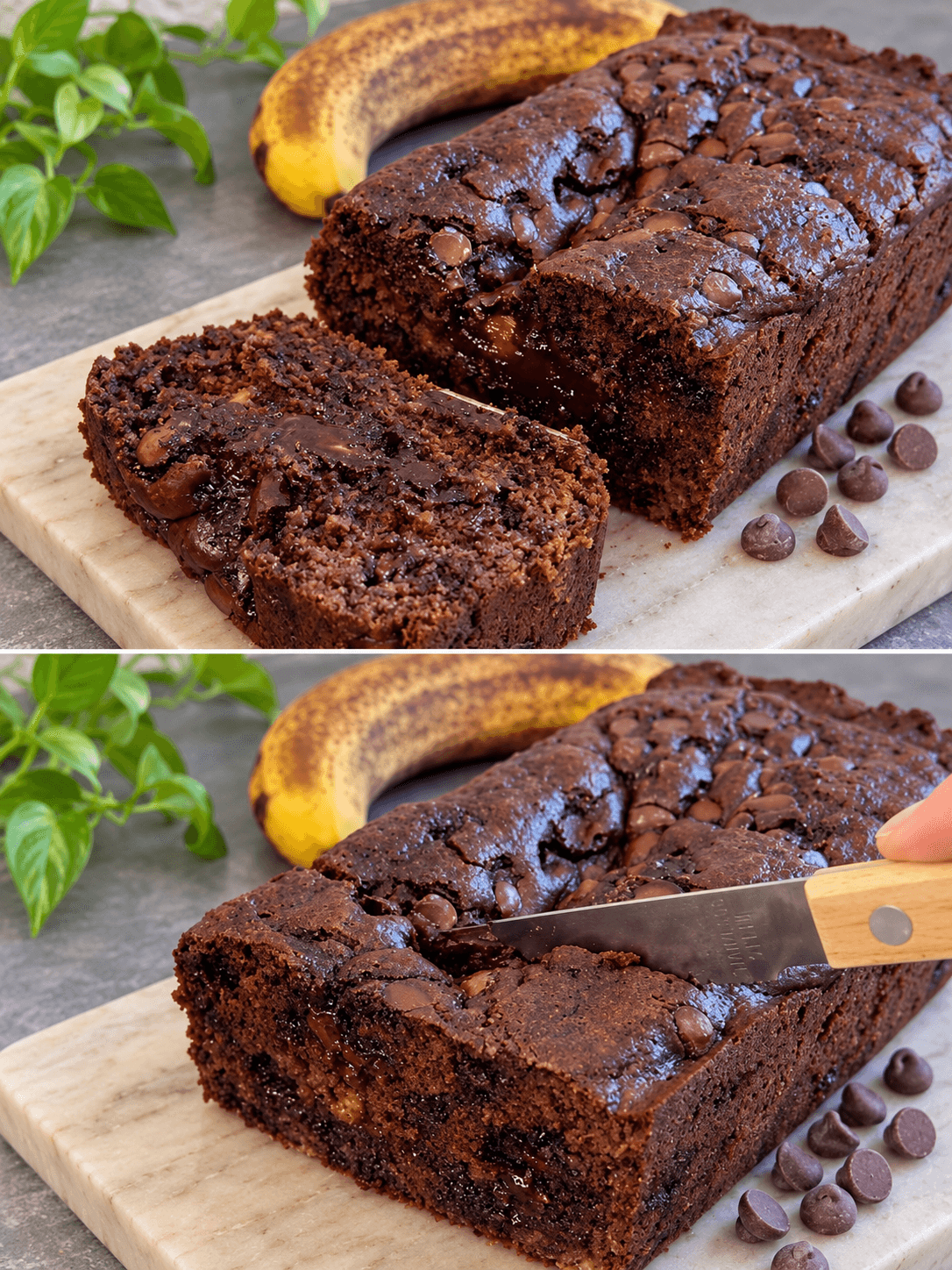 Torta al cioccolato con banana e farina d’avena