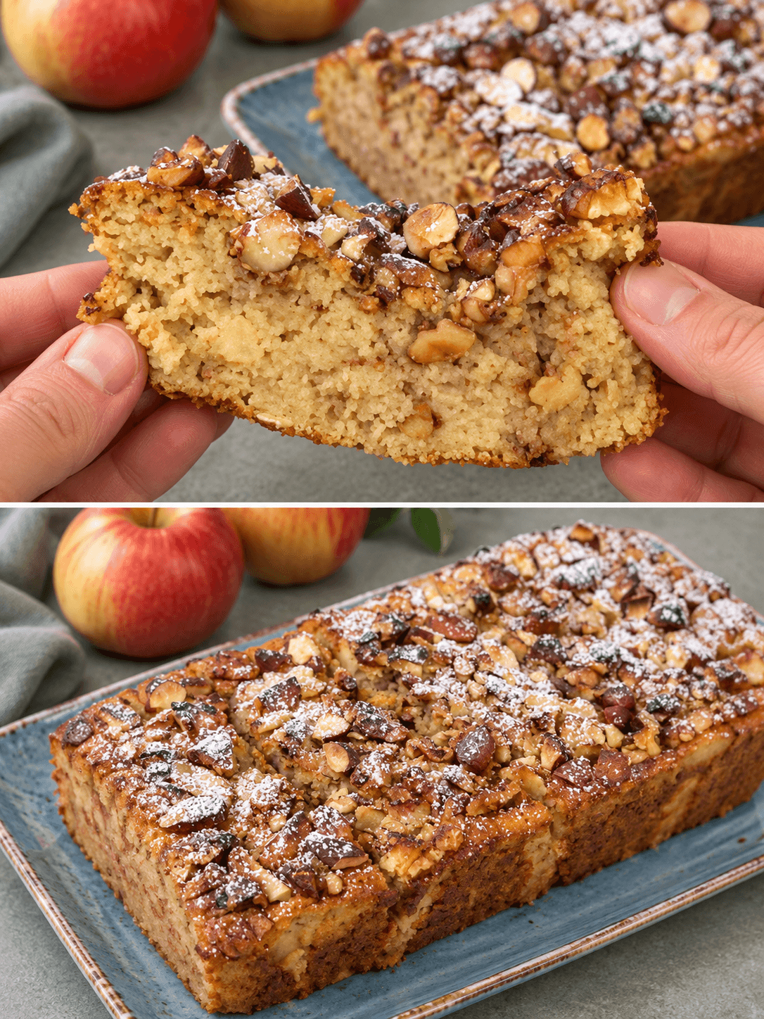 Torta di mele e avena