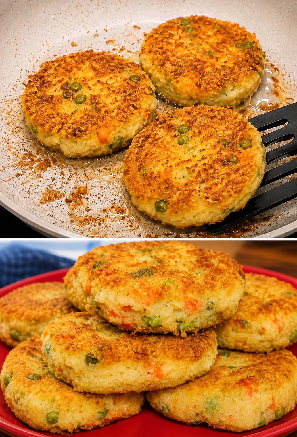 Burger de pommes de terre et de petits pois