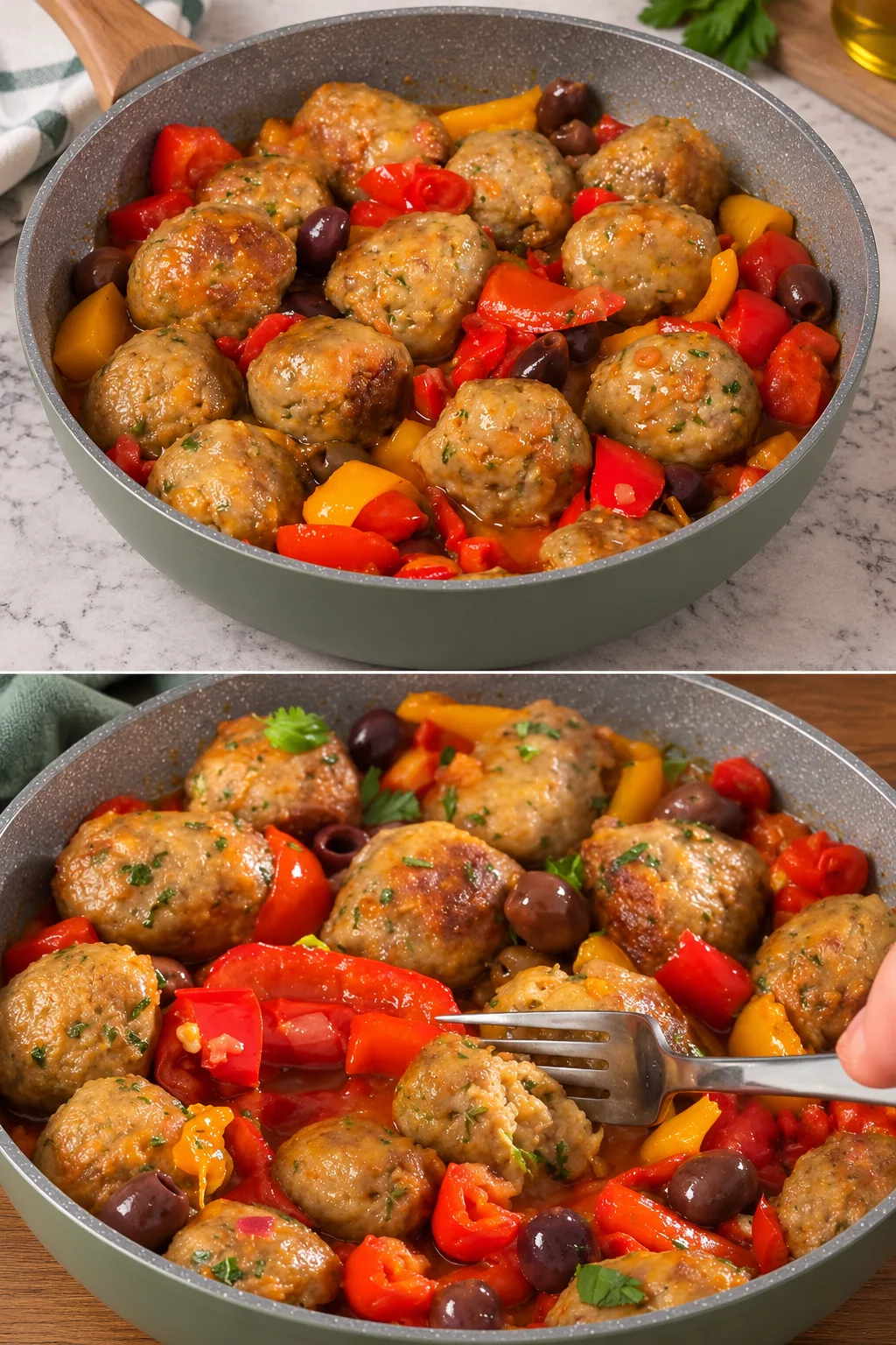 Boulettes de viande aux poivrons aigres-doux