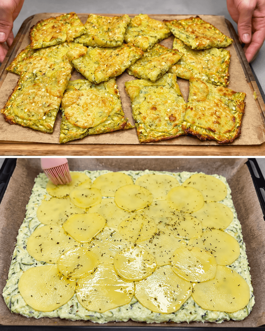 Pizza di patate e zucchine